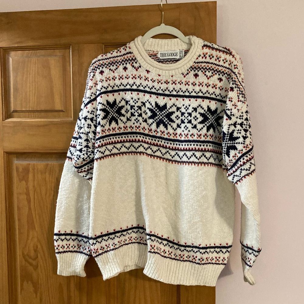 Vintage The Lodge Cotton Pull Over Sweater